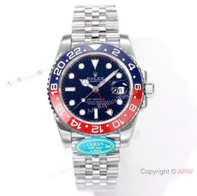 Clean Factory Top Replica Rolex GMT-Master II Pepsi 3285 40mm Blue Dial Jubilee Bracelet